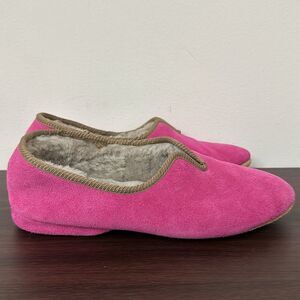 Draper of Glastonbury Pink Belinda Women’s Shearling Slippers Sz 8